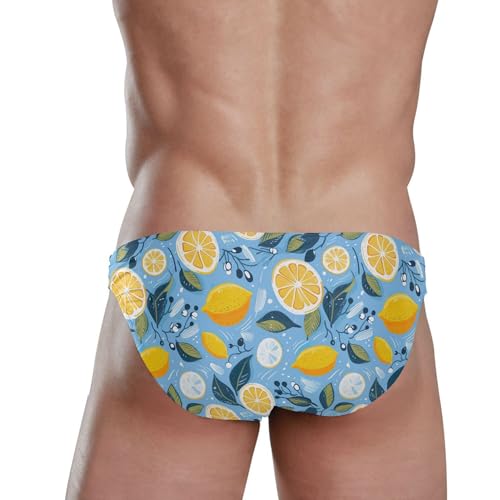 Lemon Swim Briefs for Men Swimsuit Bikini Swimwear S B04017993