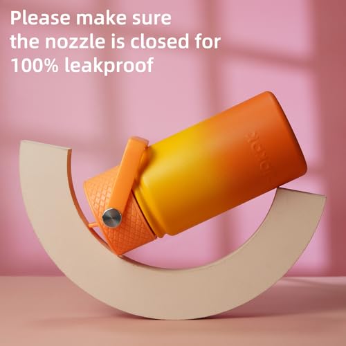 Image of BJPKPK Insulated Water Bottle, 15oz Stainless Steel with Straw Lid