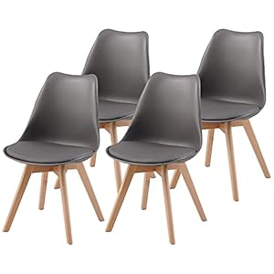ALBATROS Esszimmerstühle 4er Set AARHUS Grau
