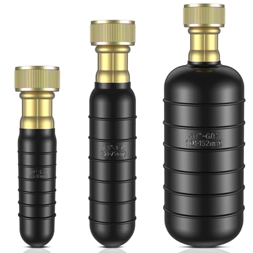 3-Pack Drain Bladder Kit Water-Powered Rubber Drain Cleaning Bladder Fits 1 to 6 Inch Pipes Ideal for Clearing Bathroom Sinks Showers Swimming Pool Drains Kitchen Sinks and Main Drains Clogs