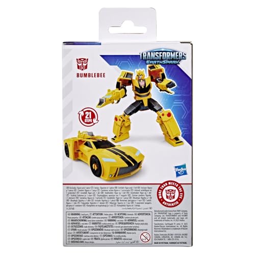 Image of TRANSFORMERS Toys EarthSpark Deluxe Class Bumblebee Action Figure, 5-Inch, Robot Toys for Kids Ages 6 and Up