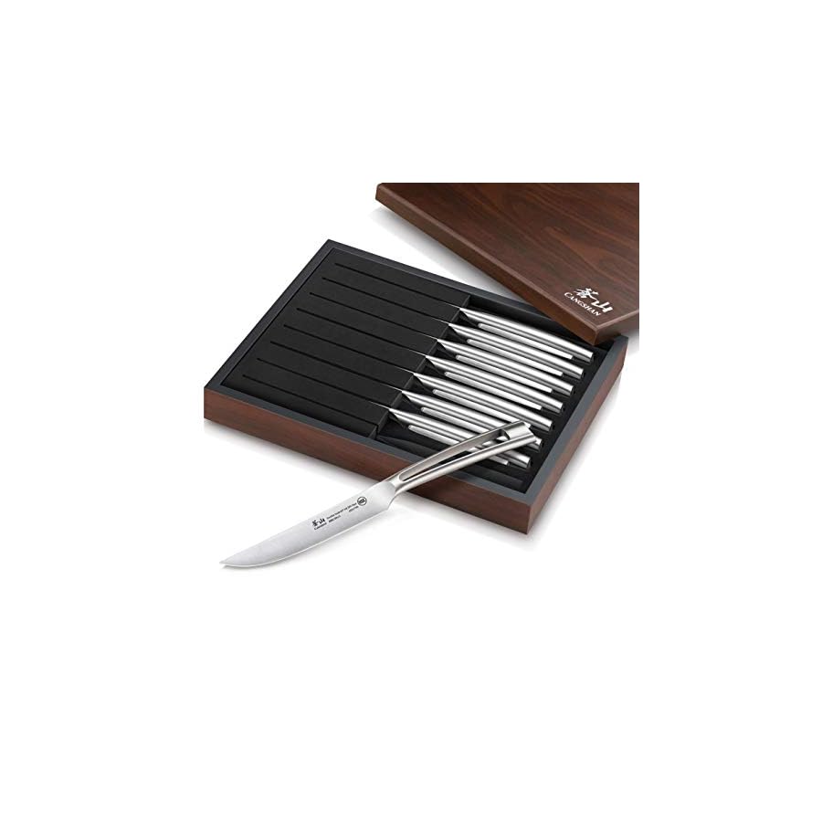 Cangshan-TN1-Series-1024111-8-Piece-Swedish-14C28N-Steel-Forged-Straight-Edge-Steak-Knife-Set-Wood-Box Cangshan TN1 Series 1024111 8-Piece Swedish 14C28N Steel Forged Straight Edge Steak Knife Set, Wood Box