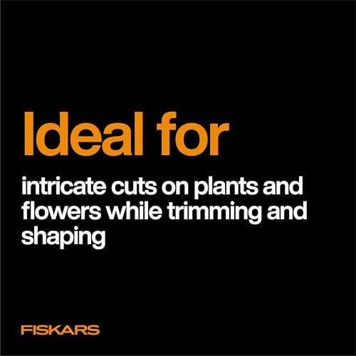 Image of Fiskars 7 inch Loop Micro-Tip Pruning Shears, Garden Snips for Intricate Cuts, Flower (Pack of 6)