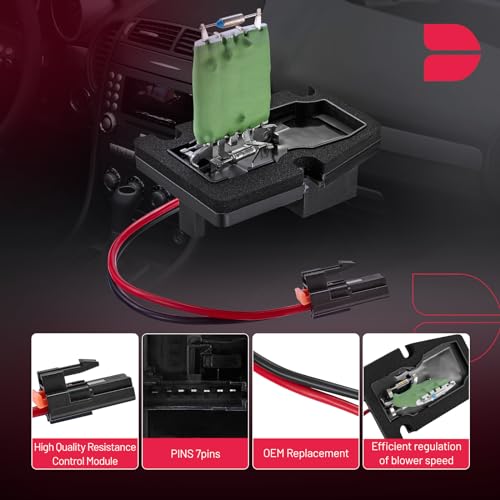 Image of BDFHYK 973-000 HVAC Blower Motor Resistor Compatible with Buick Century LaCrosse Regal, Compatible with Chevy Corvette Impala Intrigue Blower Control Module Replacement for 15-80571
