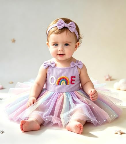Baby Girl 1st Birthday Clothes One Year Old Romper Tutu Dress - image 4