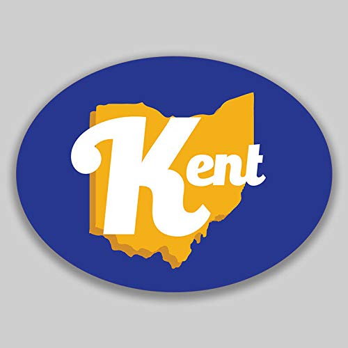 Magnet Kent Ohio Oval Vinyl City Town College University Vinyl Decal Sticker Car Waterproof Car Decal Magnetic Bumper Sticker 5"