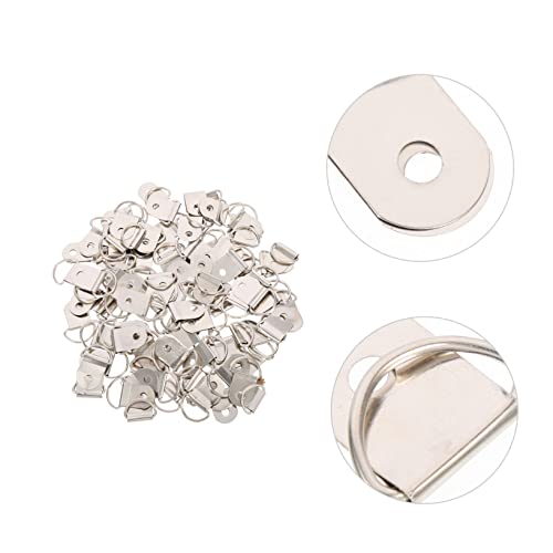 Image of 100pcs Picture Hangers for Easy Wall Installation Semi-Circle Frame Hangers for Art Photos Compact Hanging Hardware for Home Office Decor