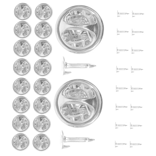 LIFKOME 50Pcs Locking Pin Backs Clutch Back Safety Pins for DIY Brooches Accessories Hats and Badges Smooth Edges for Comfortable Use Multi Purpose Fastening