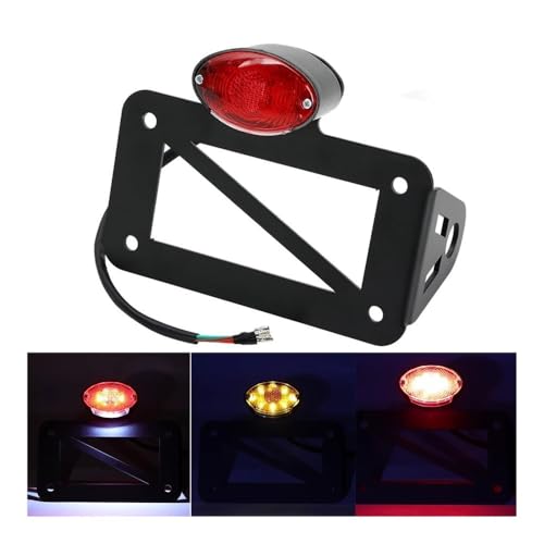 Support plaque d'immatriculation moto en acier rigide avec kit support lampe arrière robuste - 2