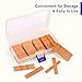 HAMWOO 14000 pcs 23 Gauge Pin Nails, Headless Pinner Nails, 7 Sizes Assorted 3/8 Inch to 1-3/8 Inch for Molding Cabinetry Building,photo frame,handicrafts Assembly (Red)