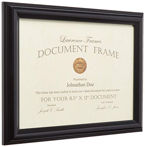 Cadre photo 8,5x27,9 cm Lawrence Frames noir document vertical