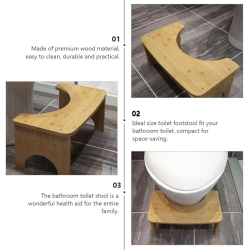Tabouret de toilette de bain en bois pour apprentissage propreté - 3