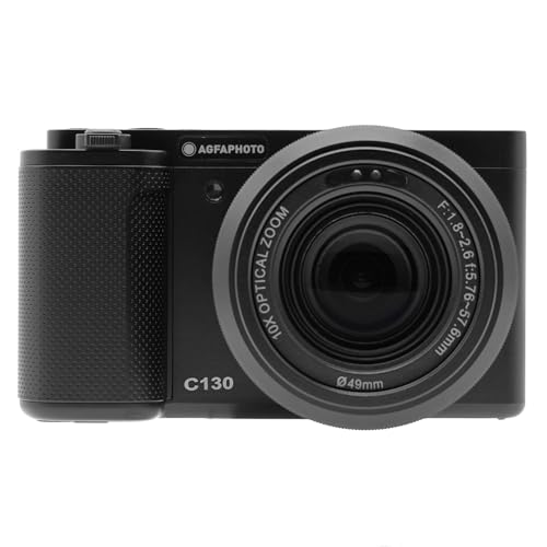 Agfaphoto Realishot C130 Fotocamera Digitale Compatta Sensore Cmos, Apertura F/1.8-2.6, Iso 100-3200, Autofocus, Display Lcd, Memoria Esterna Sd, Batt