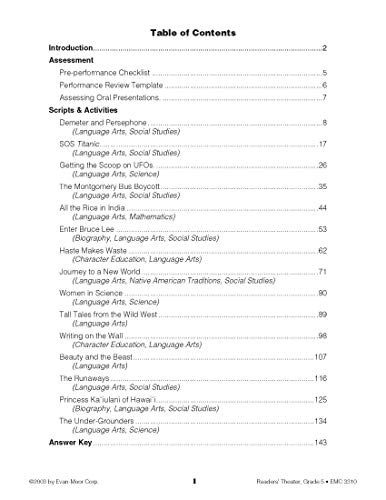 Readers' Theater, Grade 5 #TOP2