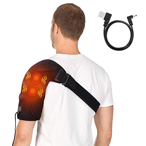 Hombreras Deportivas, Calentador Hombro Ajustable, Hombrera Tendinitis con Función de Calor y...
