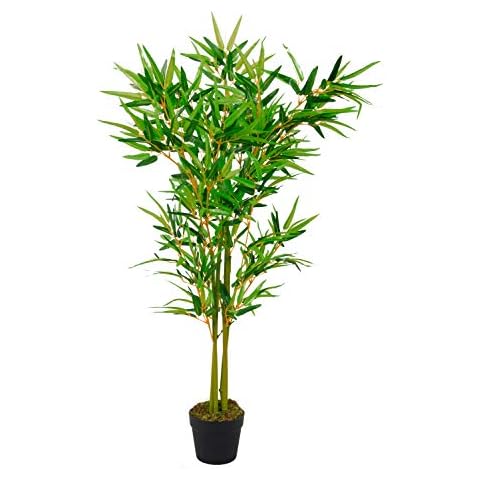 Planta Decorativa de Bambú con Troncos Reales en Maceta Cover