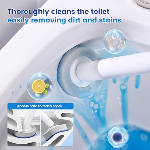 Image of 2 Pack Disposable Toilet Brush with 48 Refills, Toilet Bowl Cleaning System | Toilet Bowl Cleaner, Wall Mounted Toilet Bowl Brush and Holder Set for Deep Cleaning and Hygienic Bathroom Maintenance