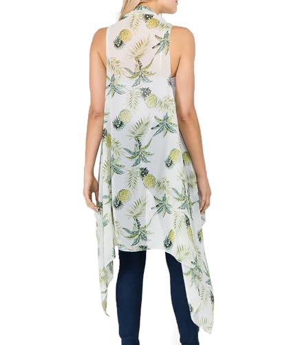 Image of Scarfand's Women's Sheer Open Front Lightweight Sleeveless Long Duster Cardigan Vest