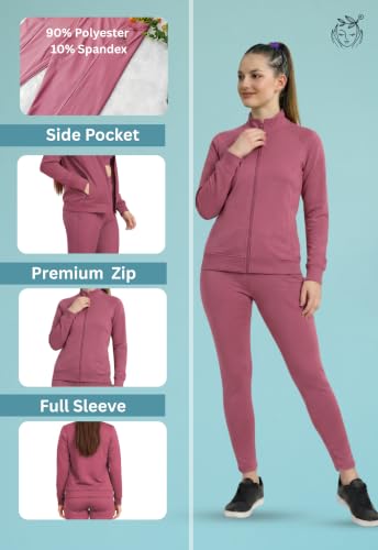 Image of Women 3 Piece Gym Workout Set | Sports Bra, Zip-Up Jacket & High Waist Leggings | Stretchable Yoga Activewear Co-Ord Set for Women | Fitness Gym Tracksuit