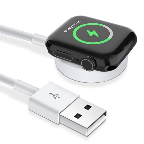 USB Schnell Ladekabel für Apple Watch - imodomio 1M Induktive Fast Charging Kabel für iWatch Ultra 3/Ultra 2/11/10/9/8/7/6/5/4/3/2/SE 2/SE 3