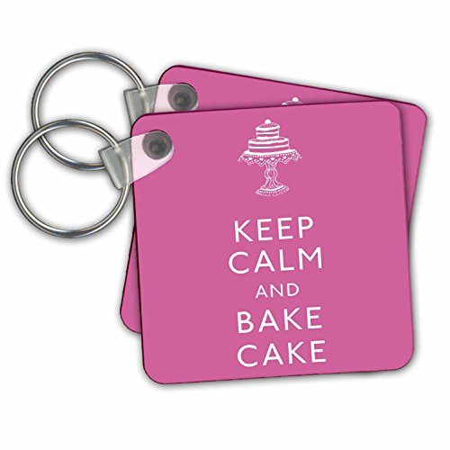 Porte-clés Evadane Keep Calm et cuire gâteau idée cadeau original humour rose