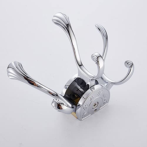 Ganchos para abrigos, perchas de pared, ganchos multiusos Ganchos de pared plegables, resistentes, con tornillos en el baño, ganchos para abrigos, giratorios, de metal moderno, montado en la pared, p