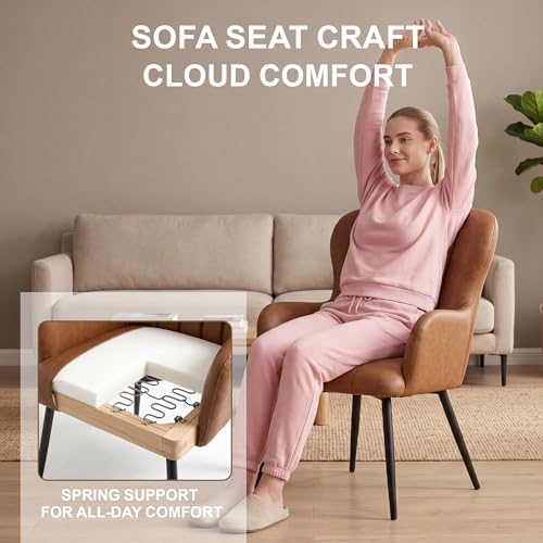 Sillón Plegable Marrón con Respaldo Alto Moderno miniatura 4