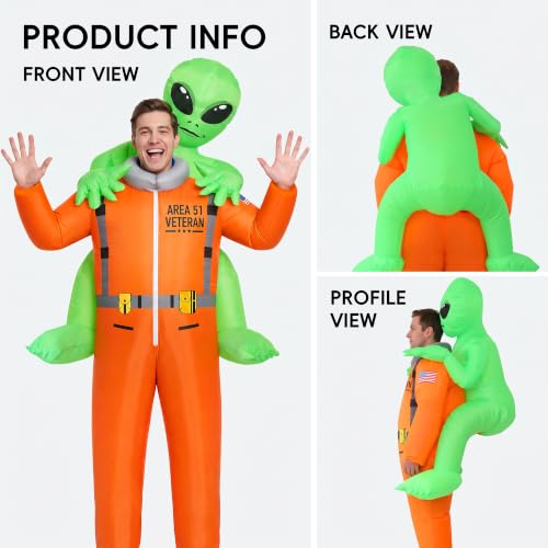 HOPOCO Inflatable Alien Costume, Adult Astronaut Blow Up Outfit - Image 8