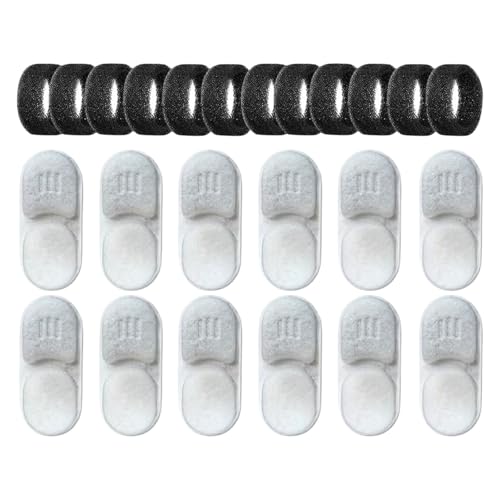 12 filtros de repuesto y esponjas compatibles para fuente de mascotas miniatura 4
