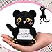 Yookeer Crochet Cat Lover Gifts for Women, Cat Mom Gifts Crochet Doll with Card Handmade Knitted Animals Gift Idea for Birthdays Mother's Day(Black)
