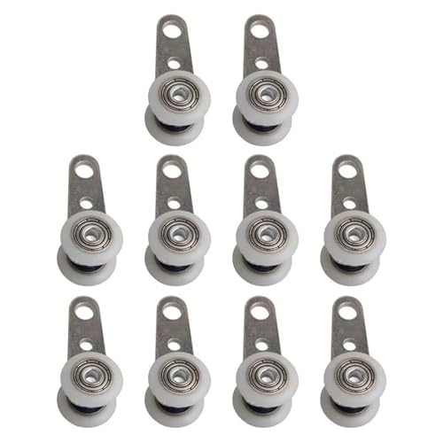 Poulies à roulement métallique 45x19mm lot de 10 galets double roue plastique