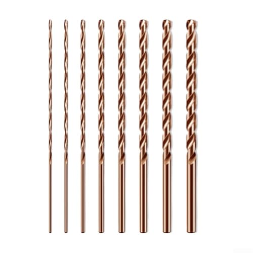 Feegow Broca De Cobalto De 200 Mm Extra Larga Para Metal De Aleación Dura De Acero Inoxidable, 5 De Cobalto Para Hss Con Punto De División De 135 Para Caminar, Totalmente Molida 6 Mm