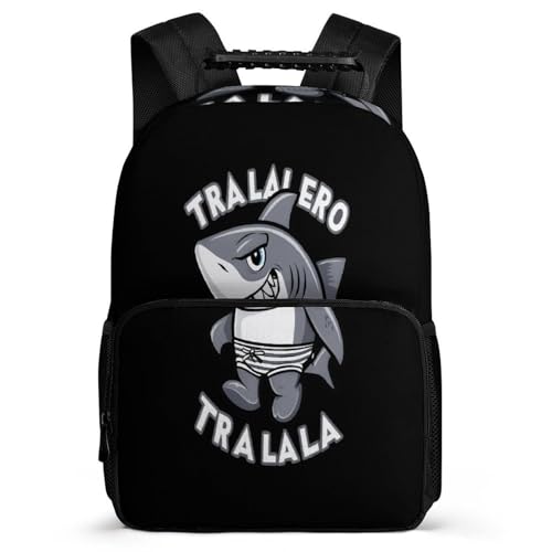 Tralalero-Tralala Merch 16 Inch Shoulder Backpack Black 40x28x16cm