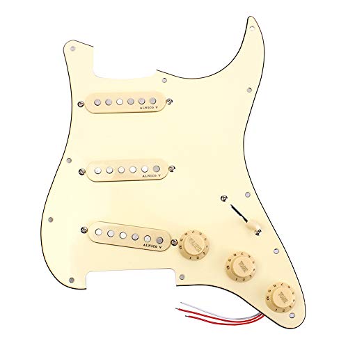 Pickguard de guitare électrique KLOP256 – Protection contre les rayures avec aimants Alnico V pré-câblés - Les Beatles, Paul McCartney, John Lennon, RIngo Starr, George Harrison Pickguard de guitare électrique KLOP256 - Protection contre les rayures avec aimants Alnico V pré-câblés – Image 5