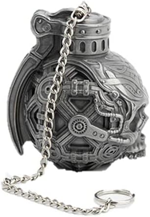 Miniatura 5 de Veronese Design - Dije de calavera steampunk de 4 pulgadas de alto en cadena con acabado de metal fundido en frío, escultura de resina