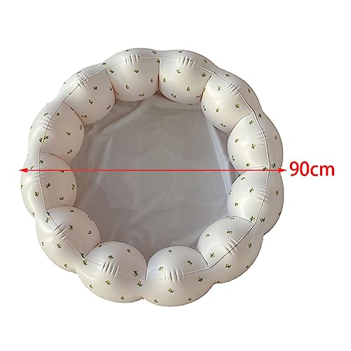 Image of MYADDICTION Petal Inflatable Baby Pool with Pump Baby Pool for Indoor Girls Boys