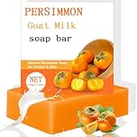 Persimmon Goat Milk Soap – Natural Body Odor Eliminator for Men & Women – Fights Old People Smell – 100g Gentle Cleansing Bar for Fresh, Long-Lasting Scent