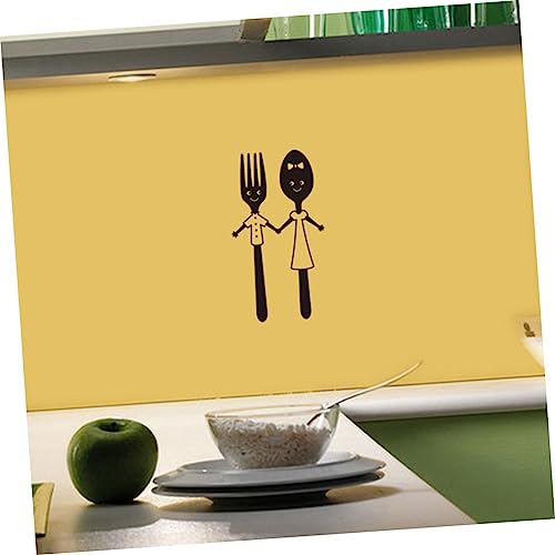 Doitool 3Pcs Silverware Spoons Removable Wall Stickers Spoon Wall Decals Knife And Spoon Wall Decor Restaurant Art Mural Dining Hall Wall Sticker Home Wall Sticker Decorate Applique Fork #TOP2