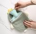 Premium Wärmflasche mit Weichem Bezug Abnehmbare 0.5 Liter Kinderwärmflasche Sichere und Haltbare Naturkautschuk Warm Hot Water Bottle Beste Geschenk (Dinosaurier-Grün)