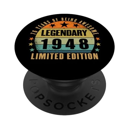 Edición limitada 76 cumpleaños Nacido en 1948 PopSockets PopGrip Intercambiable