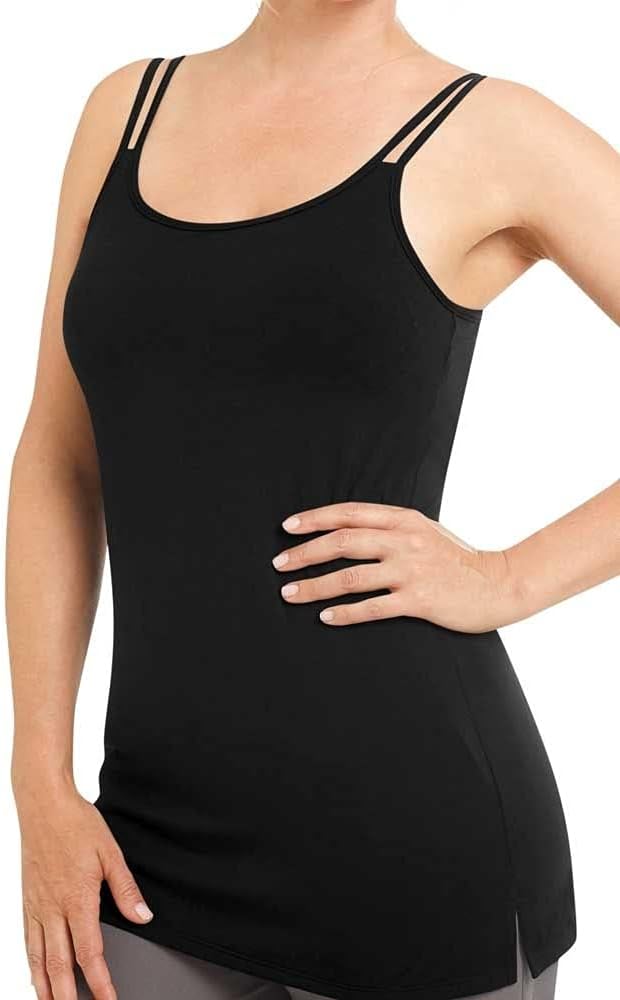 Amoena Women's Women's Tall Valletta Leisurewear Pocketed Mastectomy Top with Shelf Bra