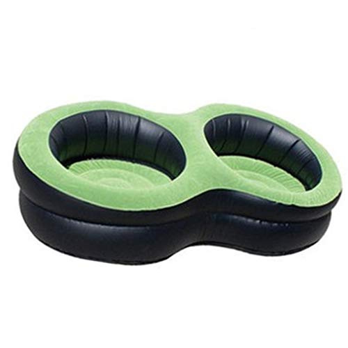 #N/A Single Double Inflável Cadeira Sofá Assento Ao Ar Livre Acampamento Jogo Espreguiçadeira - Verd