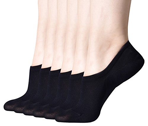 Sioncy No Show Socks for Women, Cotton Invisibale Socks, Non Slip Flat Boat
