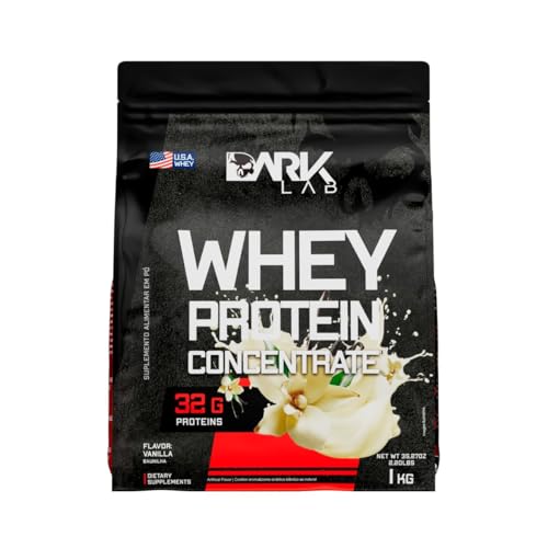 Whey Protein Concentrado Dark Lab 1kg, Baunilha, Suporte Nutricional