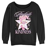 Rainbow Brite Juniors' Tickled Pink Sloucher Terry Black