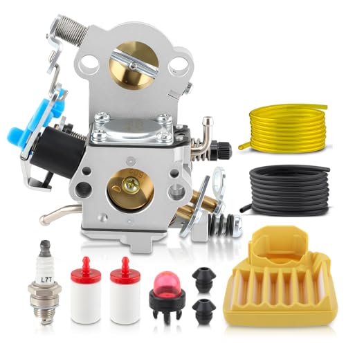 455 Rancher Carburetor for Husqvarna 440 455E 460 461 Jonsered CS2255 Gas Chainsaw ReplaceWTEA-1-1 C1M-EL35 544227401 544312901, with Air Filter Tune Up Kit
