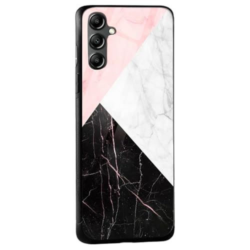 Image of COLORflow Back Cover Compatible with Samsung Galaxy A14 5G / 4G | Beautiful Marble Black White Pink | Shockproof TPU Bumper Cover with Camera Protection Back Cover