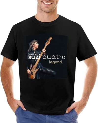 donghuan Suzi Quatro Legend T-Shirt Heavyweight t Shirts Black t Shirt Anime t-Shirt Vintage t Shirt Mens White t Shirts