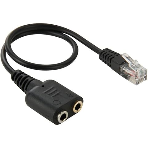 Cable Adaptador teléfono RJ9 Macho a 2x Jack de 3.5 mm Cover
