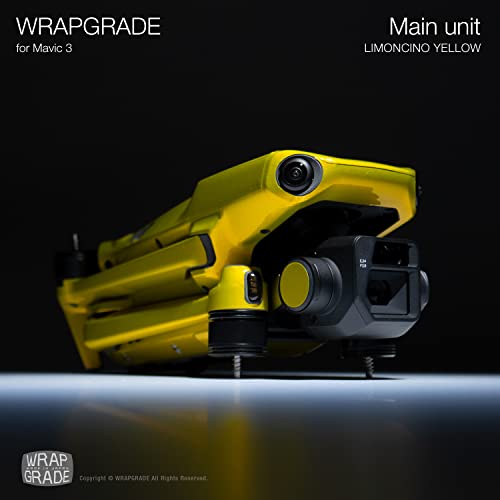 Image of WRAPGRADE Full Skin Stickers for DJI Mavic 3 / Mavic 3 Classic (LIMONCINO Yellow)